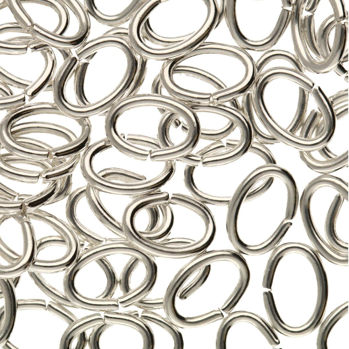 Oval Jump Rings: 5x7mm Silver Plated *BULK BAG* 144 Pieces