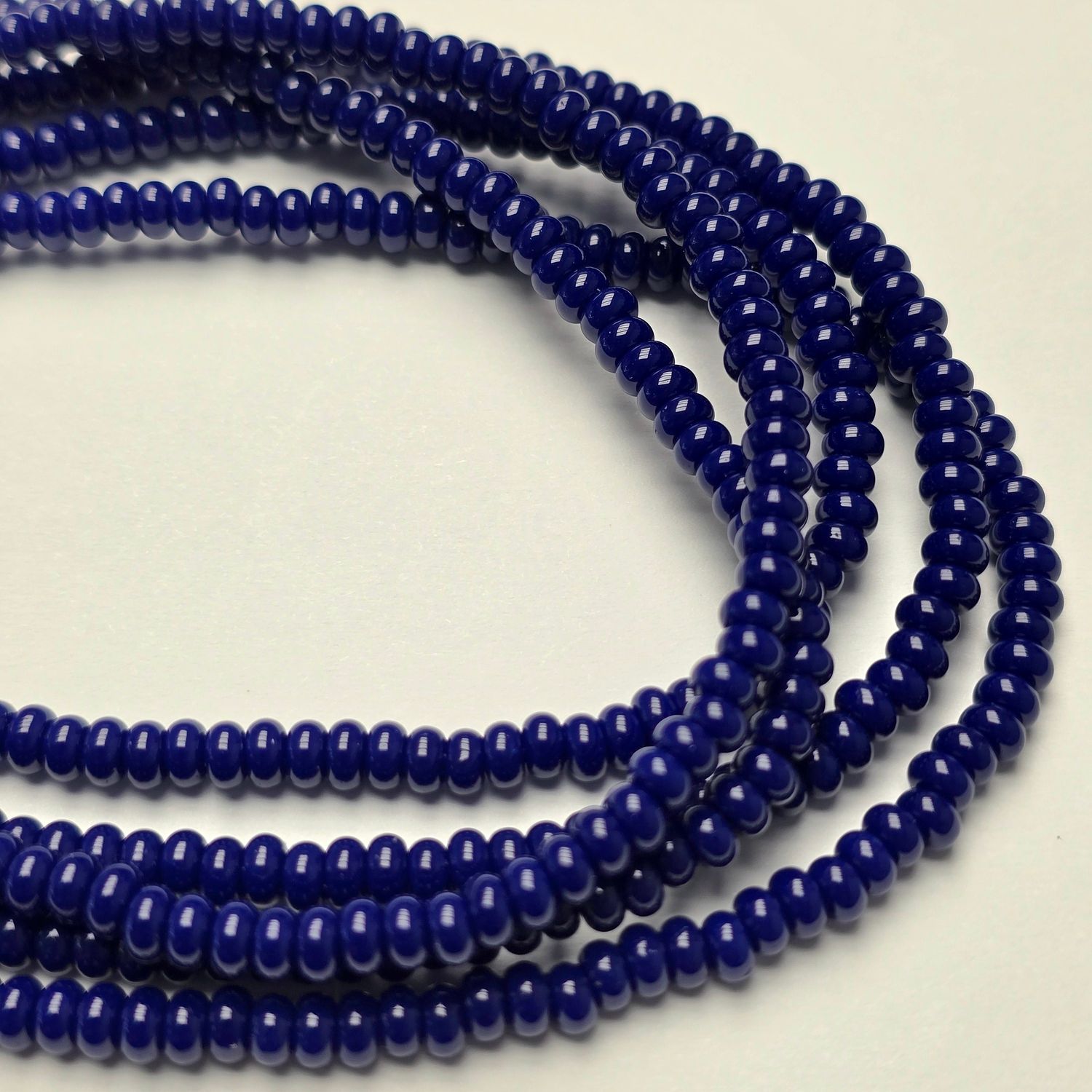 4x3mm Rondelle Spacer Beads: Dark Sapphire