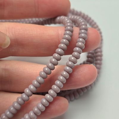 4x3mm Rondelle Spacer Beads: Lavender 