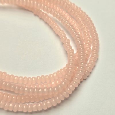 4x3mm Rondelle Spacer Beads: Rose Jade