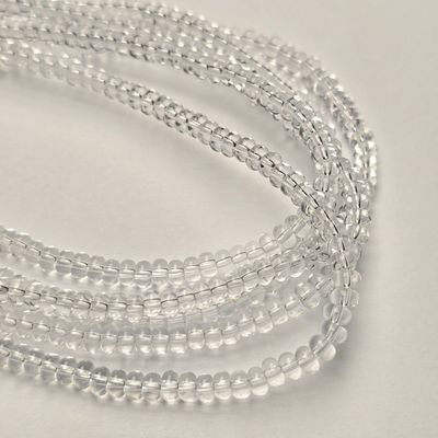 4x3mm Rondelle Spacer Beads: Crystal