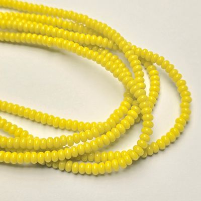 4x3mm Rondelle Spacer Beads: Yellow Banana 