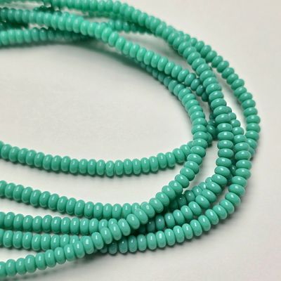 4x3mm Rondelle Spacer Beads: Turquoise Jade