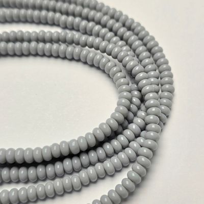 4x3mm Rondelle Spacer Beads: Grey 