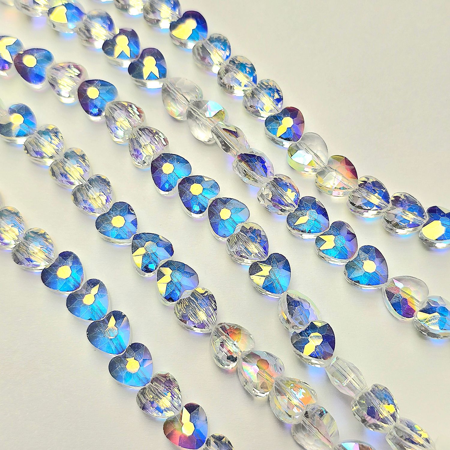 8mm Crystal Heart - Crystal Super AB