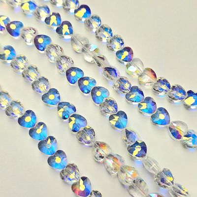 8mm Crystal Heart - Crystal Super AB