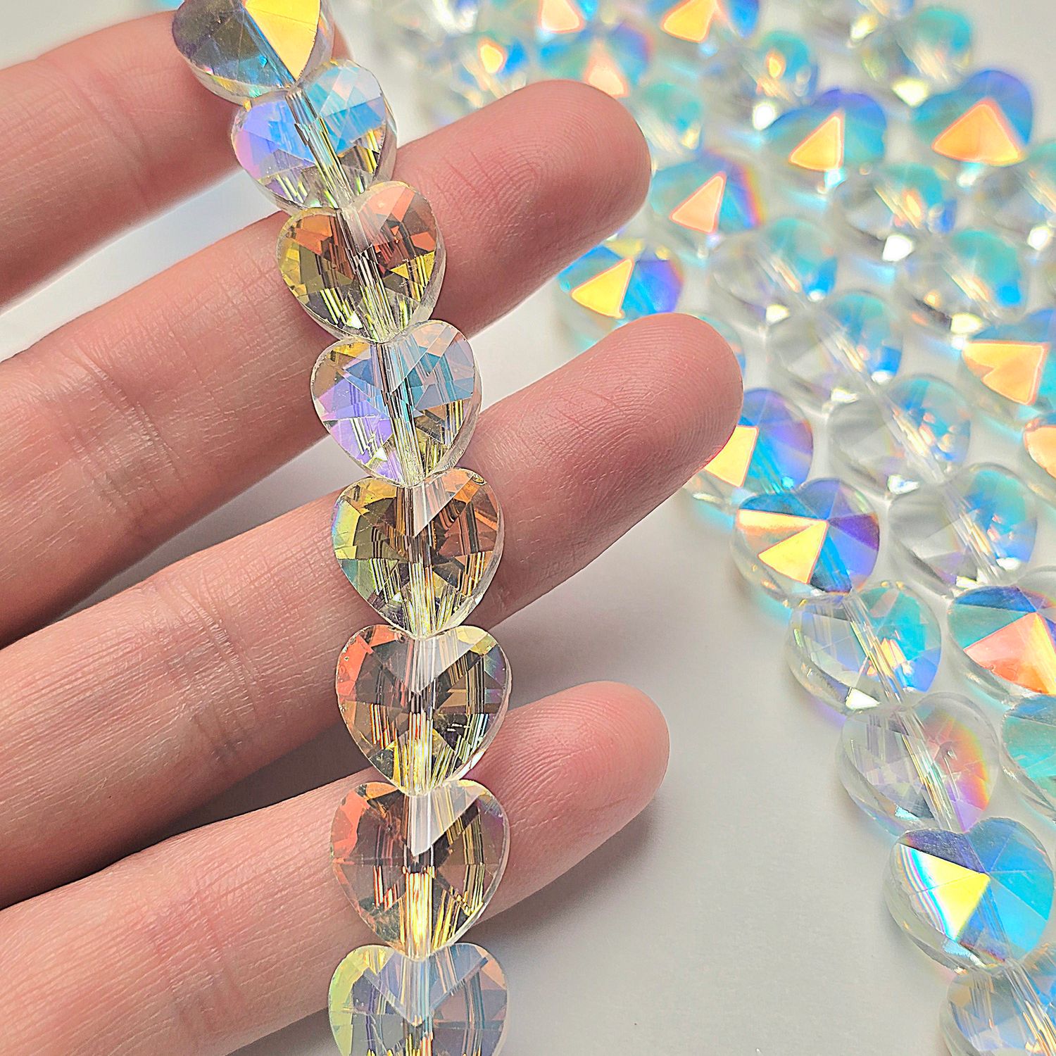 12mm Crystal Heart - Crystal Super AB