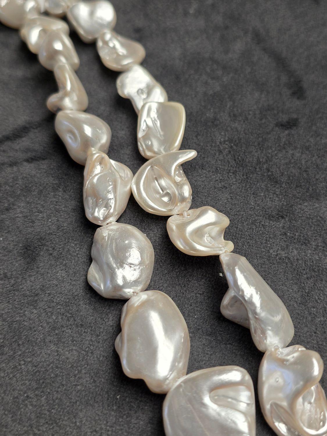 10mm-20mm Freeform White Shell Pearls