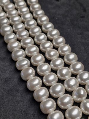 15mmx13mm Pillow White Shell Pearls