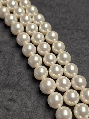 14mm Round White Shell Pearls