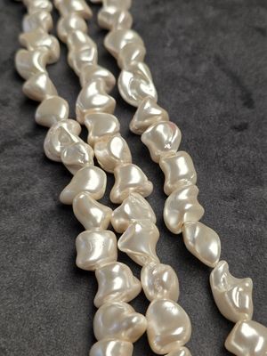 10-6mm Large Nugget White Shell Pearls