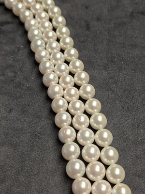 10mm Round White Shell Pearls