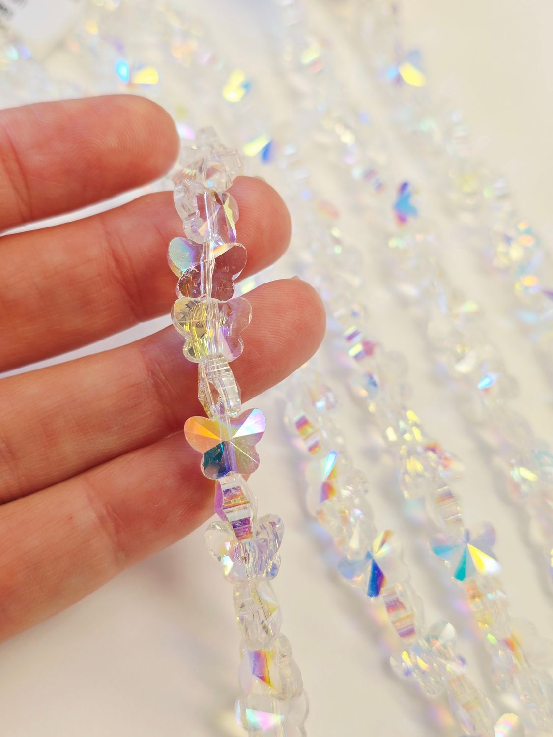 Butterfly 10mm Super AB Crystal Beads