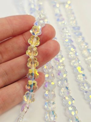 Flower 8mm Super AB Crystal Beads