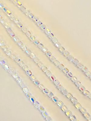 Cylinder 5x4mm Super AB Crystal Beads