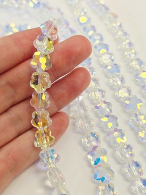 Flower 10mm Super AB Crystal Beads