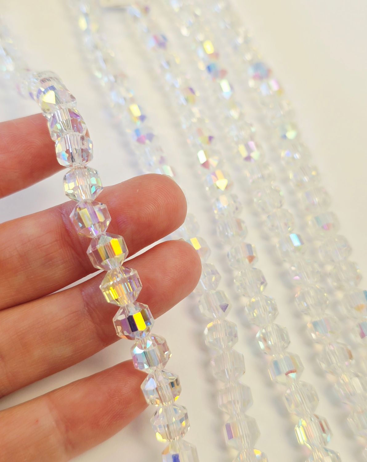 Decagon 8mm Super AB Crystal Beads