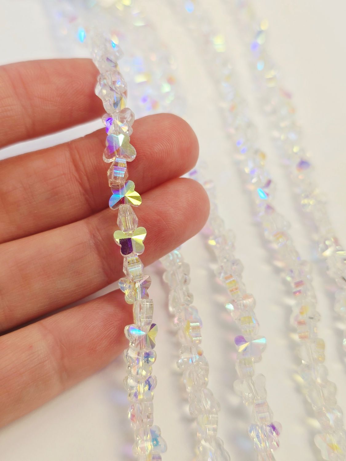 Butterfly 6mm Super AB Crystal Beads