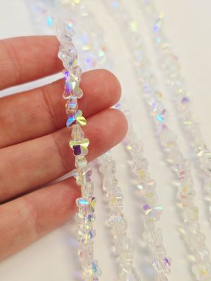 Butterfly 6mm Super AB Crystal Beads