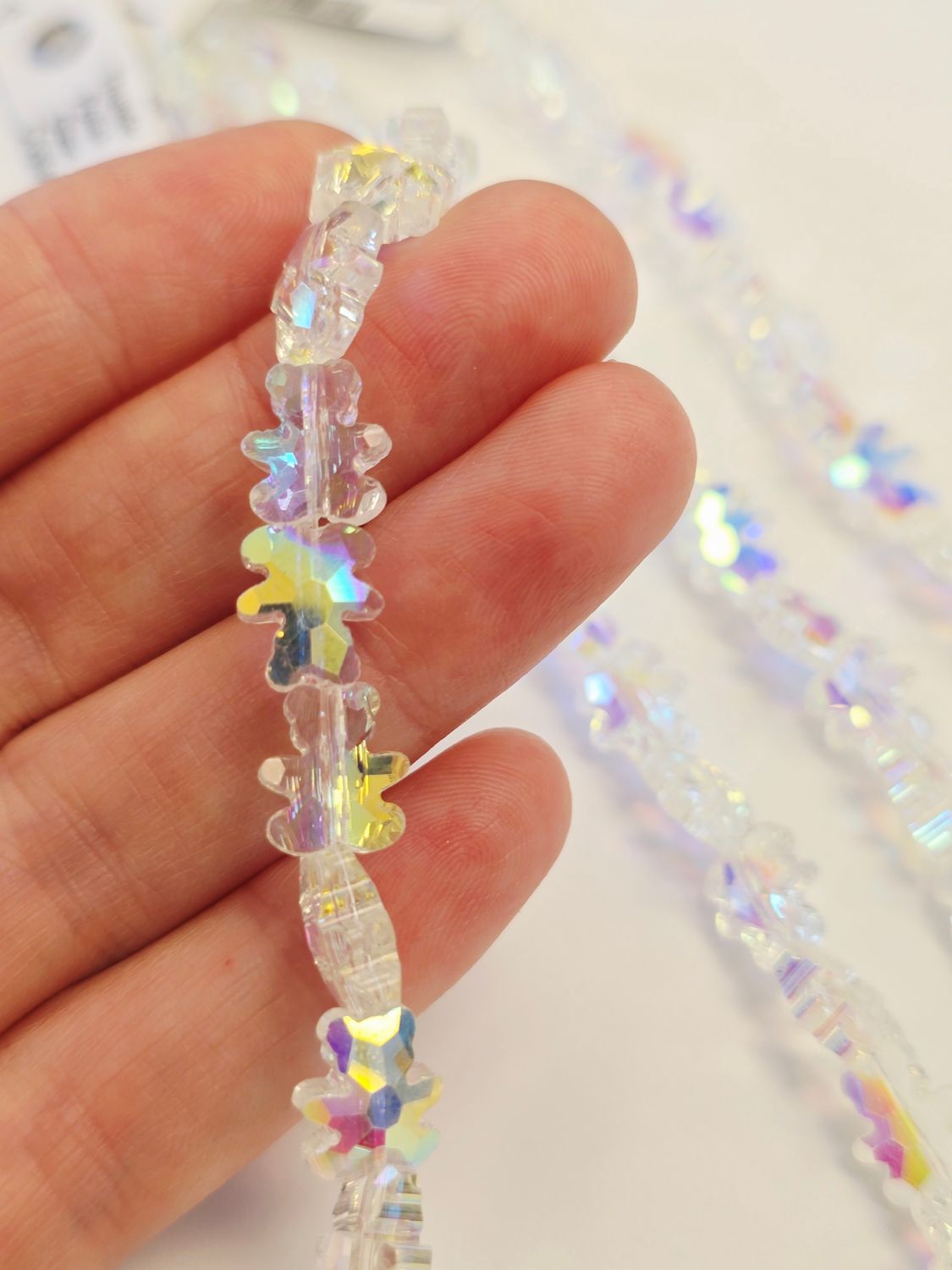 Bear 9x8mm Super AB Crystal Beads