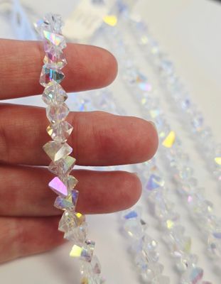 Triangle 8mm Super AB Crystal Beads