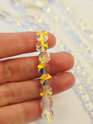 Flower Blossom 8mm Super AB Crystal Beads
