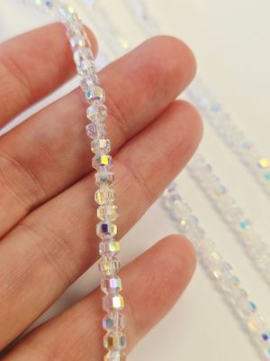 Decagon 4mm Super AB Crystal Beads