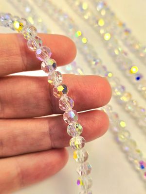 Round Cut 6mm Super AB Crystal Beads