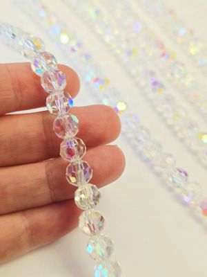Round Cut 8mm Super AB Crystal Beads