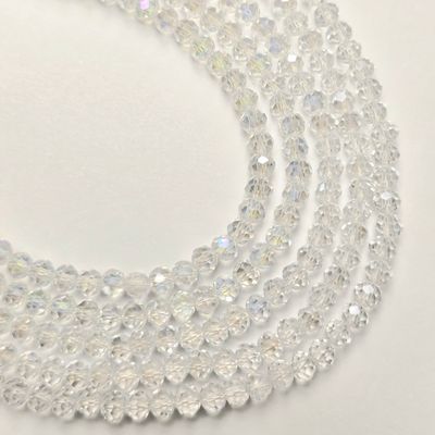 4mm Rondelle: Crystal AB