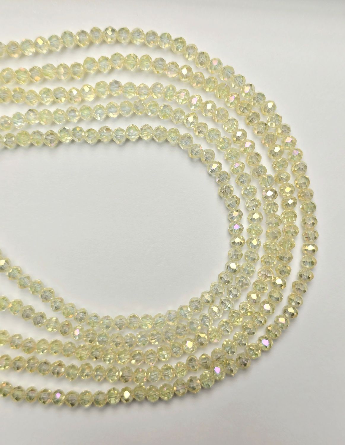 4mm Rondelle: Light Yellow AB