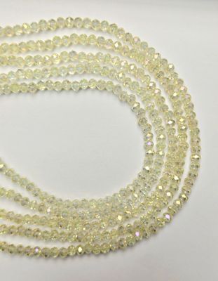 4mm Rondelle: Light Yellow AB