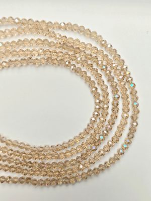 4mm Rondelle: Peach Champagne AB
