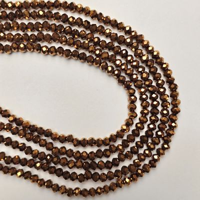4mm Rondelle: Metallic Bronze Copper