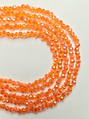 4mm Rondelle: Orange AB
