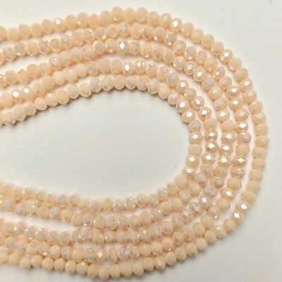 4mm Rondelle: Peach Luster AB