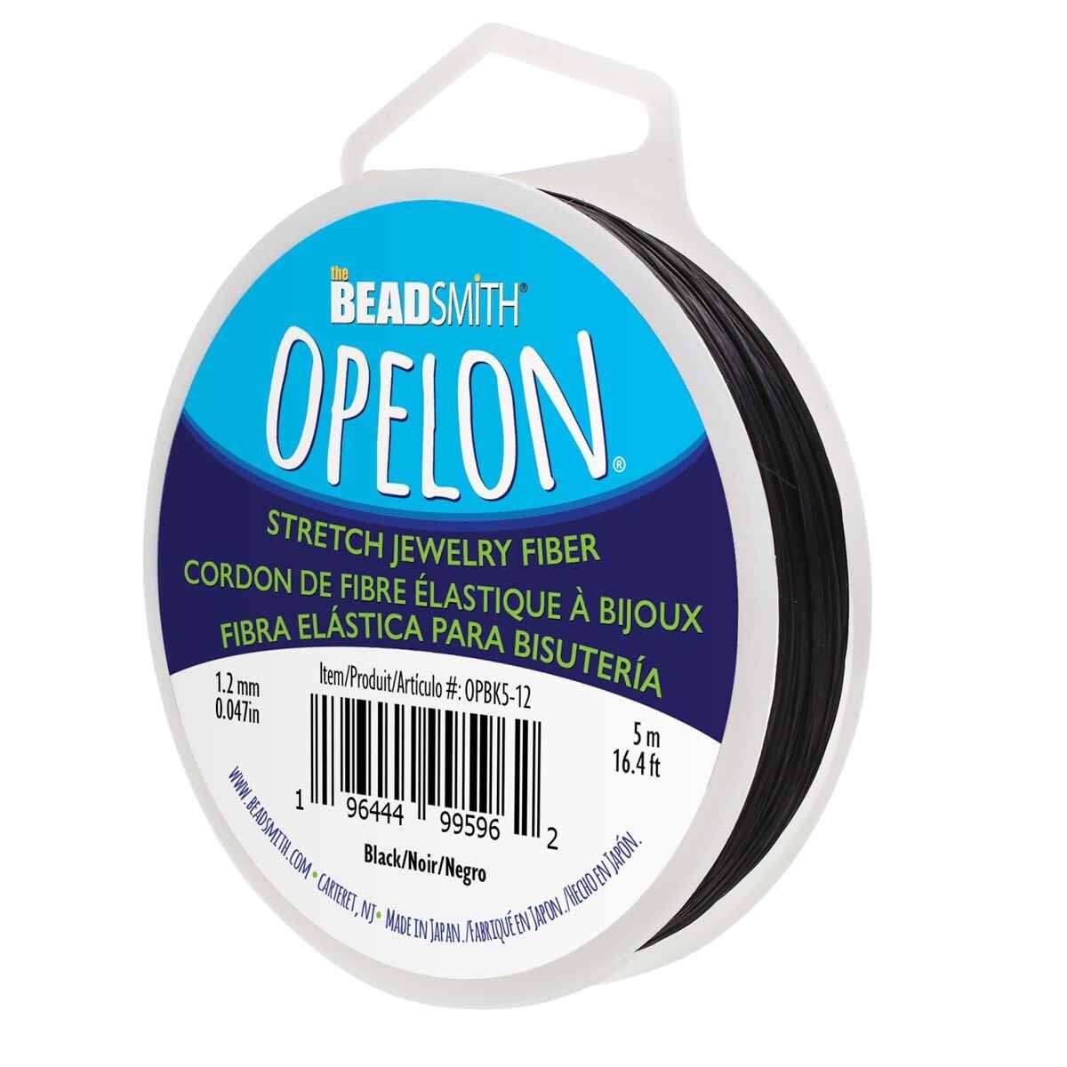 Opelon Stretch Jewelry Fiber: Black 1.2mm