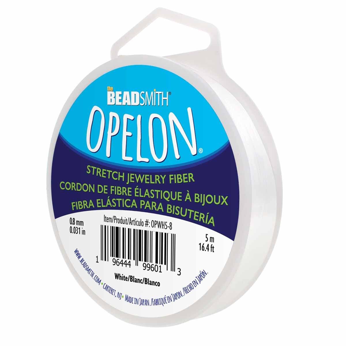 Opelon Stretch Jewelry Fiber: White 0.8mm