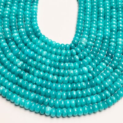 8x5mm Amazonite Jade Rondelle Strand