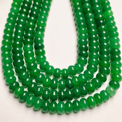 8x5mm Green Jade Rondelle Strand