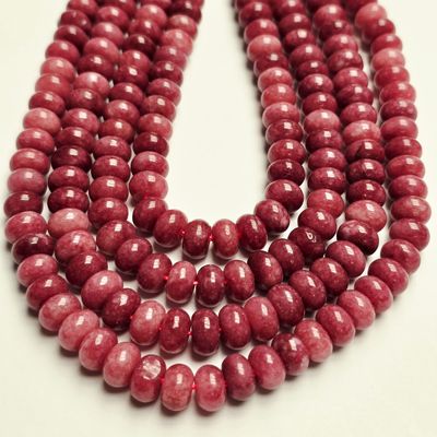 8x5mm Strawberry Quartz Jade Rondelle Strand
