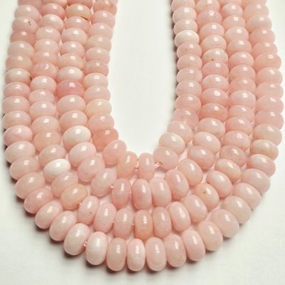 8x5mm Light Pink Jade Rondelle Strand