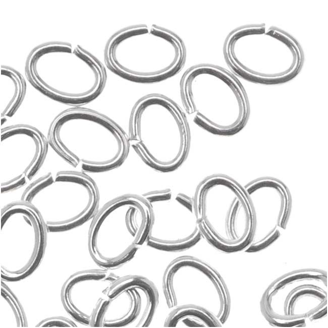 Oval Jump Rings: 4x6mm Silver Plated *BULK BAG* 144 Pieces