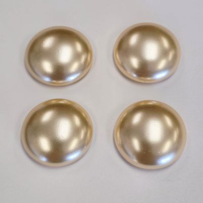 20mm  Glass Pearl Cabochon: Cream