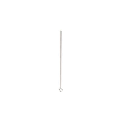 Eyepins: 2.25 Inch 21 Gage Silver Plated - 24