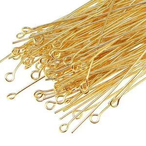 Eyepins: 2 Inch 21 Gage Gold Plated *Bulk Bag*