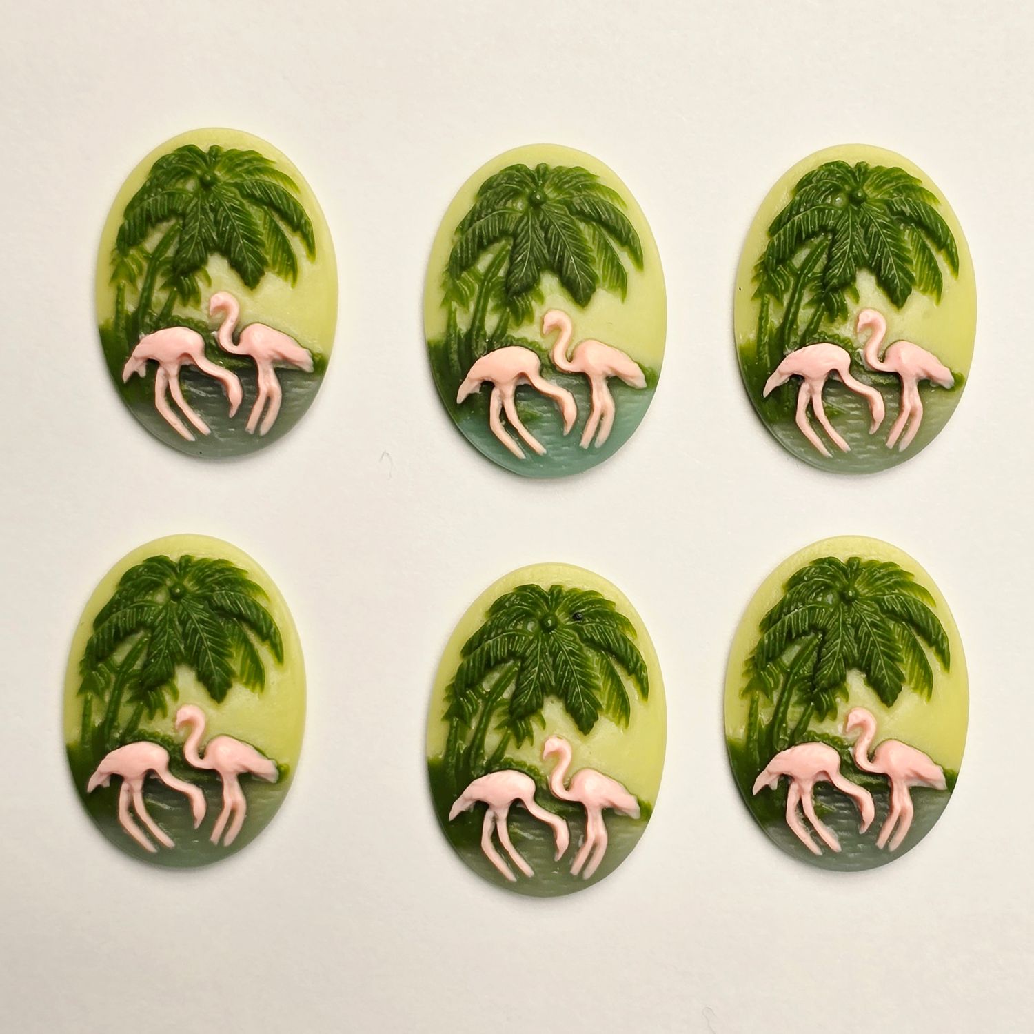 18x25mm Cabochon: Tropical Flamingos