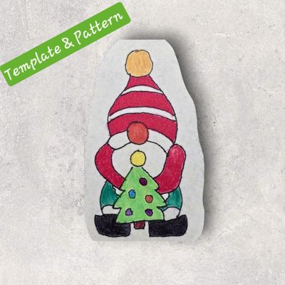 Santa Gnome with Tree  *Template & Pattern Only*