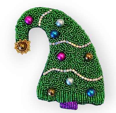 Whimsical Christmas Tree Bead Embroidery Kit