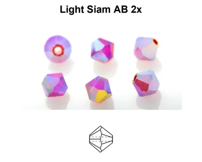 4mm Bicone: Light Siam AB 2x 30pcs